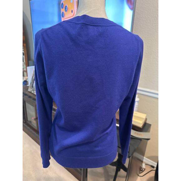 Women’s Banana Republic Purple Merino Wool Cardigan Sweater. Size Medium - Picture 2 of 3